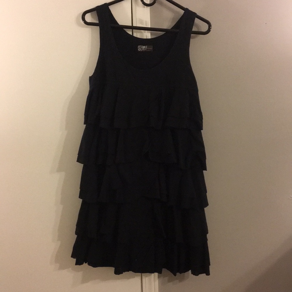 Cute black ruffled party dress